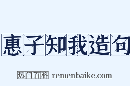 惠子知我造句是什么意思的图片